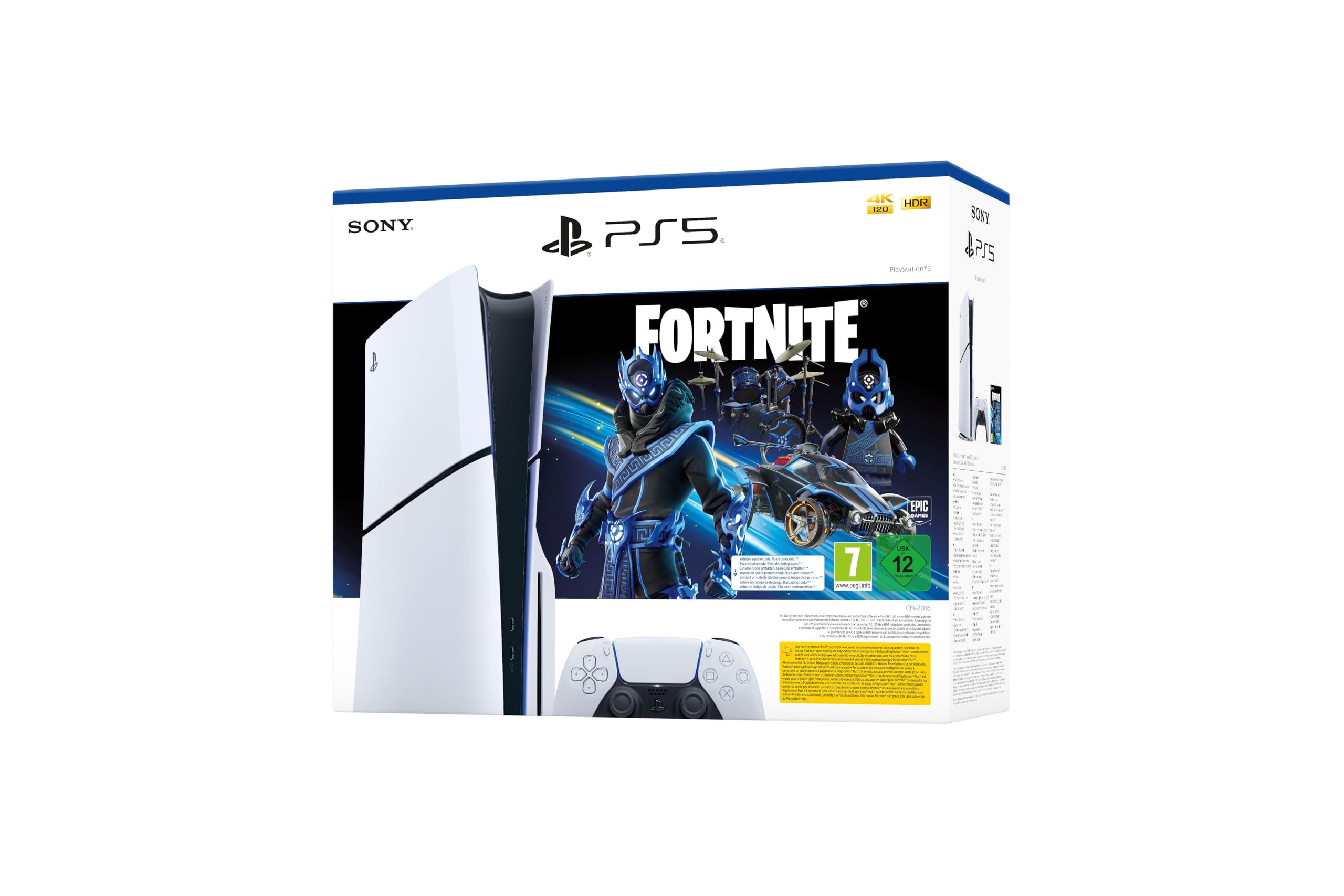 Playstation 5 Pack Fortnite Cobalt Star | Consola PS5 + 8 Ítems Exclusivos y 1000 PaVos para Fortnite Playstation 5 Pack Fortnite Cobalt Star | Consola PS5 + 8 Ítems Exclusivos y 1000 PaVos para Fortnite